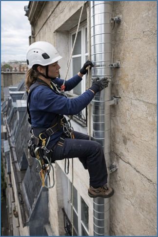 Installation conduit ventouse